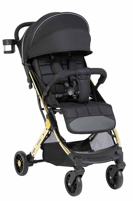 Коляска Farfello Comfy Go Comfort (Chrome Golden Black/Черный на золоте CG-201)