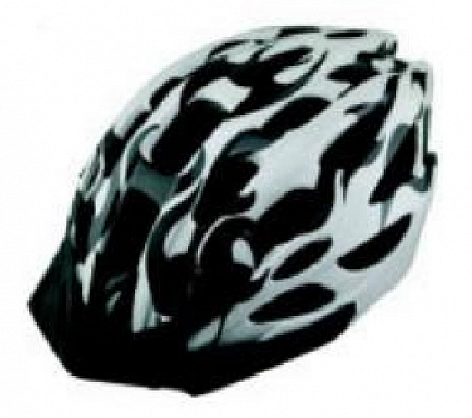 Шлем ВЕЛО защит. FSD-HL003 (in-mold) (L) 54-61 см, чёрно-белый 600308