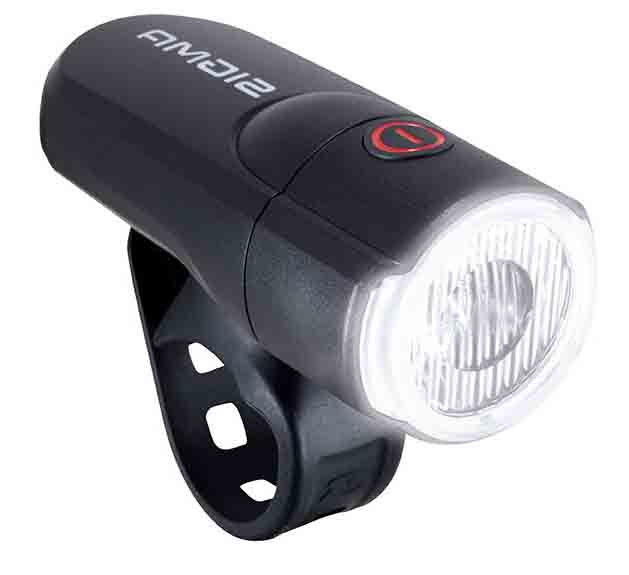 Фара перед, пл, SIGMA AURA 30, 1 LED, 30 Lum, 2 реж, 2хАА, черный, 4-015950